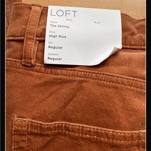 LOFT Cinnamon Skinny Corduroy Pants